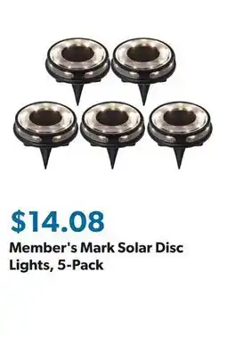 Sam's Club Member's Mark Solar Disc Lights, 5-Pack offer