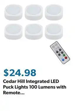 Sam's Club Cedar Hill Integrated LED Puck Lights 100 Lumens with Remote Control, 6-Pack offer