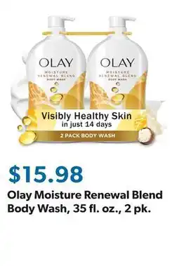 Sam's Club Olay Moisture Renewal Blend Body Wash, 35 fl. oz., 2 pk offer