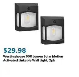 Sam's Club Westinghouse 600 Lumen Solar Motion Activated Linkable Wall Light offer