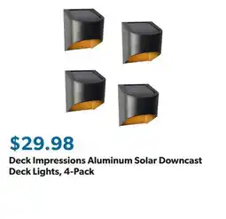 Sam's Club Deck Impressions Aluminum Solar Downcast Deck Lights, 4-Pack offer