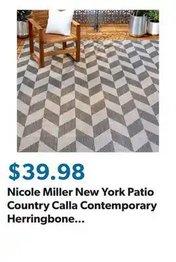 Sam's Club Nicole Miller New York Patio Country Calla Contemporary Herringbone Indoor/Outdoor Area Rug offer