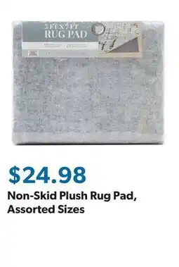Sam's Club Non-Skid Plush Rug Pad, Assorted Sizes offer