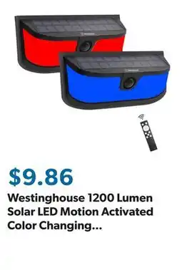Sam's Club Westinghouse 1200 Lumen Solar LED Motion Activated Color Changing Wall Lights with Remote offer
