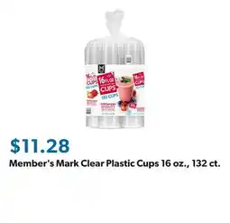 Sam's Club Member's Mark Clear Plastic Cups 16 oz., 132 ct offer