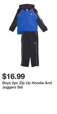 TJ Maxx Boys 2pc Zip Up Hoodie And Joggers Set offer