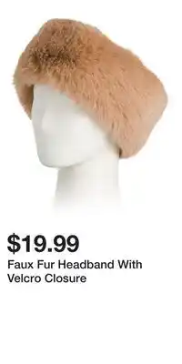 TJ Maxx Faux Fur Headband With Velcro Closure offer