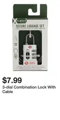 TJ Maxx 3-dial Combination Lock With Cable offer