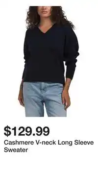 TJ Maxx Cashmere V-neck Long Sleeve Sweater offer