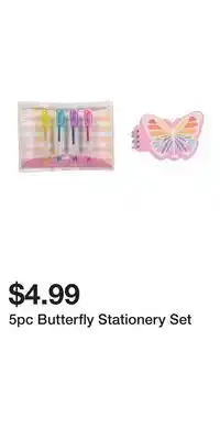 TJ Maxx 5pc Butterfly Stationery Set offer