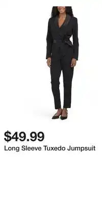 TJ Maxx Long Sleeve Tuxedo Jumpsuit offer