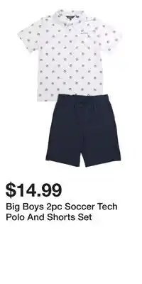 TJ Maxx Big Boys 2pc Soccer Tech Polo And Shorts Set offer
