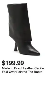 TJ Maxx Made In Brazil Leather Cecille Fold Over Pointed Toe Boots offer