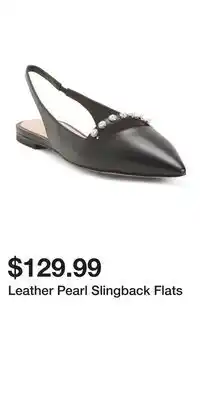 TJ Maxx Leather Pearl Slingback Flats offer