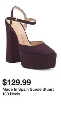 TJ Maxx Made In Spain Suede Stuart 100 Heels offer