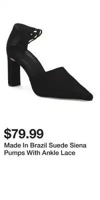 TJ Maxx Made In Brazil Suede Siena Pumps With Ankle Lace offer