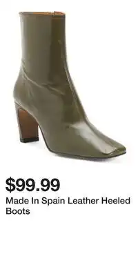 TJ Maxx Made In Spain Leather Heeled Boots offer
