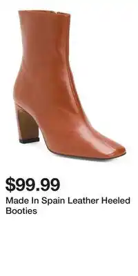 TJ Maxx Made In Spain Leather Heeled Booties offer