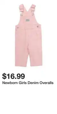 TJ Maxx Newborn Girls Denim Overalls offer