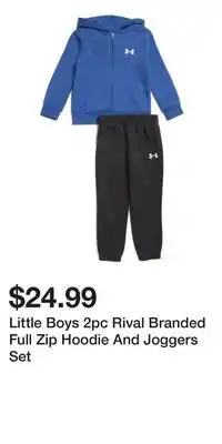 TJ Maxx Little Boys 2pc Rival Branded Full Zip Hoodie And Joggers Set offer