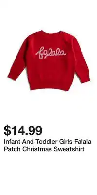 TJ Maxx Infant And Toddler Girls Falala Patch Christmas Sweatshirt offer