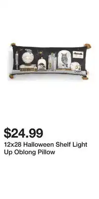 TJ Maxx 12x28 Halloween Shelf Light Up Oblong Pillow offer