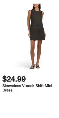 TJ Maxx Sleeveless V-neck Shift Mini Dress offer