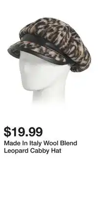 TJ Maxx Made In Italy Wool Blend Leopard Cabby Hat offer