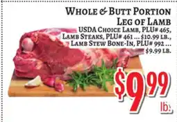 Trade Fair Supermarket WHOLE & BUTT PORTION LEG OF LAMB offer