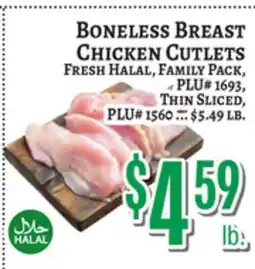Trade Fair Supermarket BONELESS BREAST CHICKEN CUTLETS offer