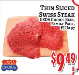 Trade Fair Supermarket THIN SLICED SWISS STEAK offer