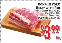 Trade Fair Supermarket BONE-IN PORK BELLY WITH RIB offer
