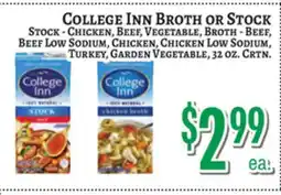 Trade Fair Supermarket COLLEGE INN BROTH OR STOCK offer