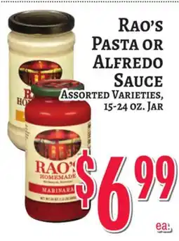 Trade Fair Supermarket Rao's Pasta OR Alfredo Sauce offer