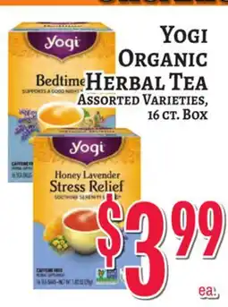 Trade Fair Supermarket YOGI ORGANIC HERBAL TEA offer