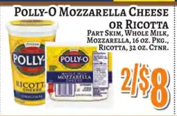 Trade Fair Supermarket POLLY-O MOZZARELLA CHEESE OR RICOTTA offer