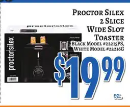 Trade Fair Supermarket PROCTOR SILEX 2 SLICE WIDE SLOT TOASTER offer