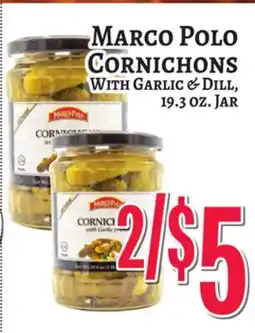 Trade Fair Supermarket MARCO POLO CORNICHONS With GARLIC & DILL offer