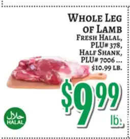 Trade Fair Supermarket WHOLE LEG OF LAMB offer