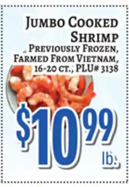 Trade Fair Supermarket JUMBO COOKED SHRIMP offer