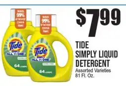 Extra Supermarket TIDE SIMPLY LIQUID DETERGENT offer