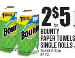 Extra Supermarket BOUNTY PAPER TOWELS SINGLE ROLLS offer