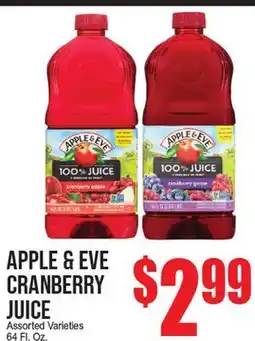 Extra Supermarket APPLE & EVE CRANBERRY JUICE offer
