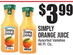 Extra Supermarket SIMPLY ORANGE JUICE offer