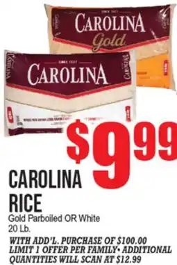 Extra Supermarket CAROLINA RICE offer