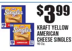 Extra Supermarket KRAFT YELLOW AMERICAN CHEESE SINGLES offer