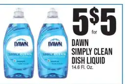 Extra Supermarket DAWN SIMPLY CLEAN DISH LIQUID offer