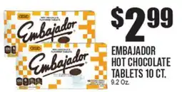 Extra Supermarket EMBAJADOR HOT CHOCOLATE TABLETS 10 CT offer