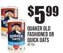 Extra Supermarket QUAKER OLD FASHIONED OR QUICK OATS offer