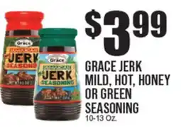 Extra Supermarket GRACE JERK MILD, HOT, HONEY OR GREEN SEASONING offer